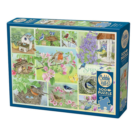 Cobble Hill 500 Piece Puzzle - Garden Birds in Spring