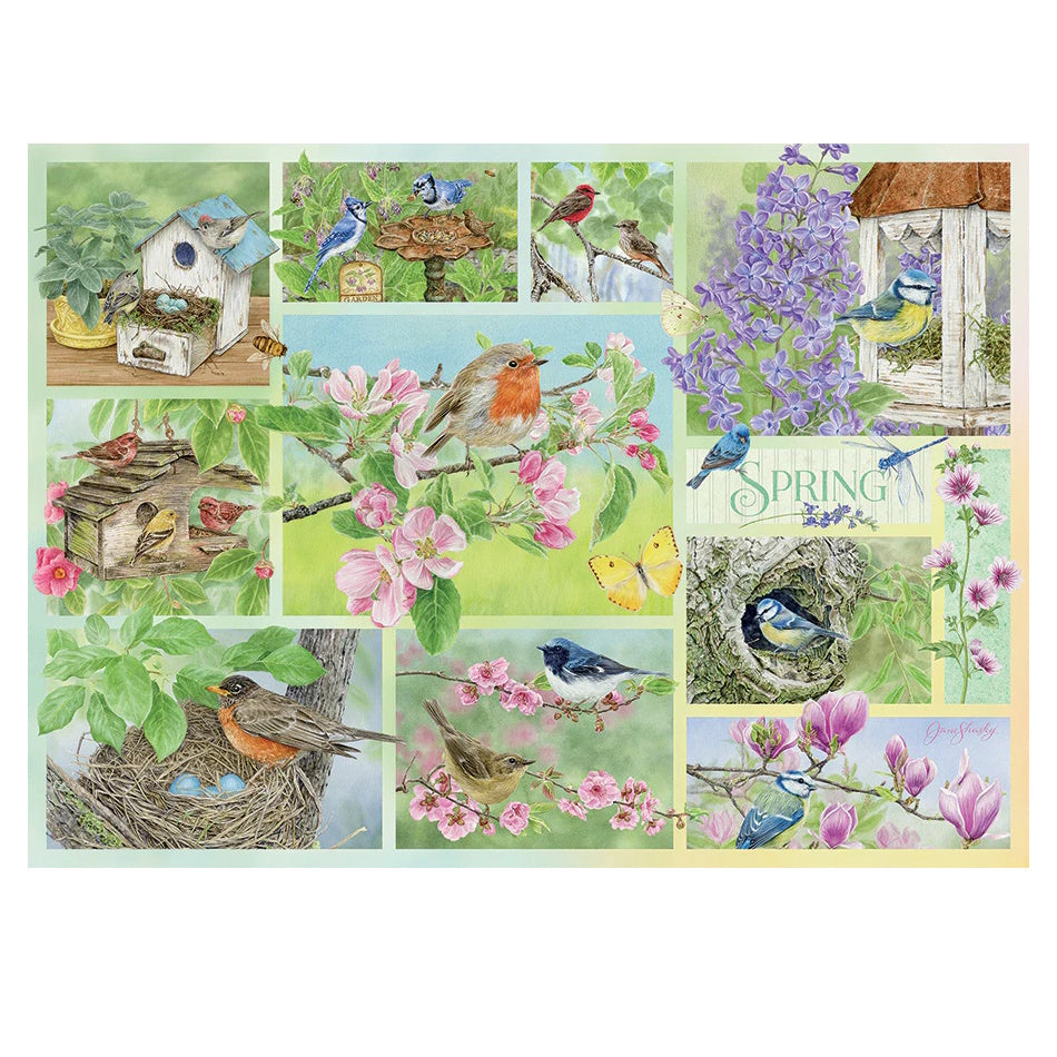 Cobble Hill 500 Piece Puzzle - Garden Birds in Spring