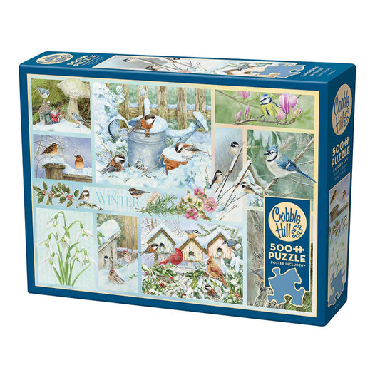 Cobble Hill 500 Piece Puzzle - Garden Birds in Winter