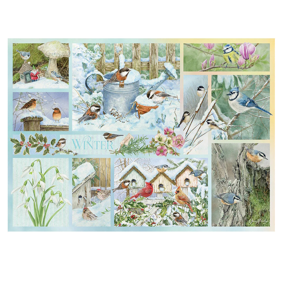 Cobble Hill 500 Piece Puzzle - Garden Birds in Winter