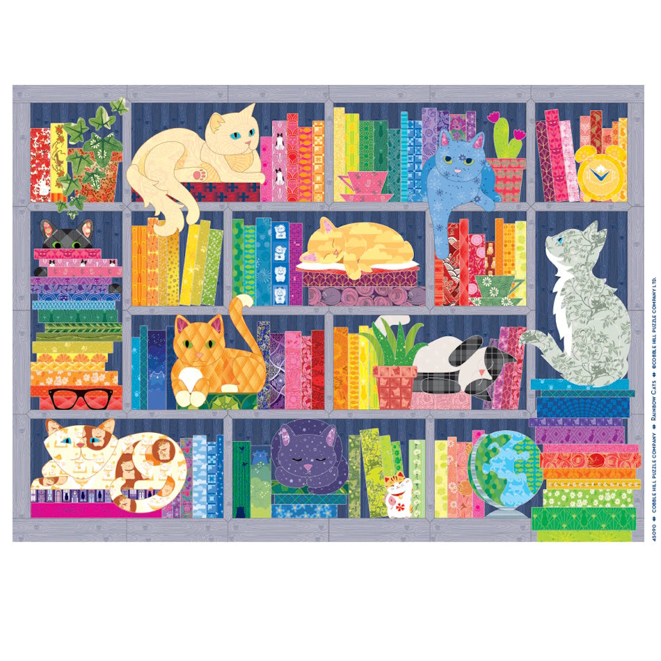 Cobble Hill 500 Piece Puzzle - Rainbow Cats