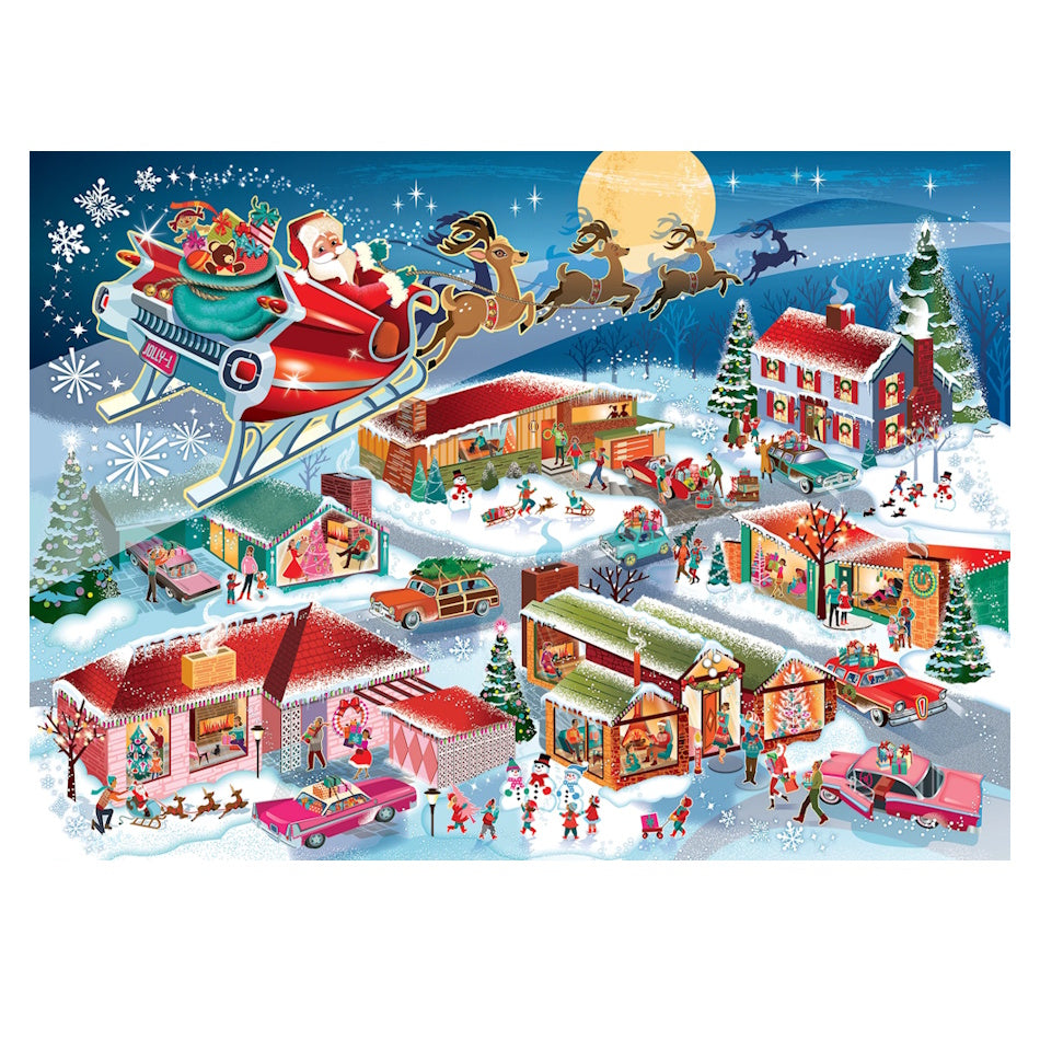 Cobble Hill Family Pieces 350 Piece Puzzle - Santa's Flyby