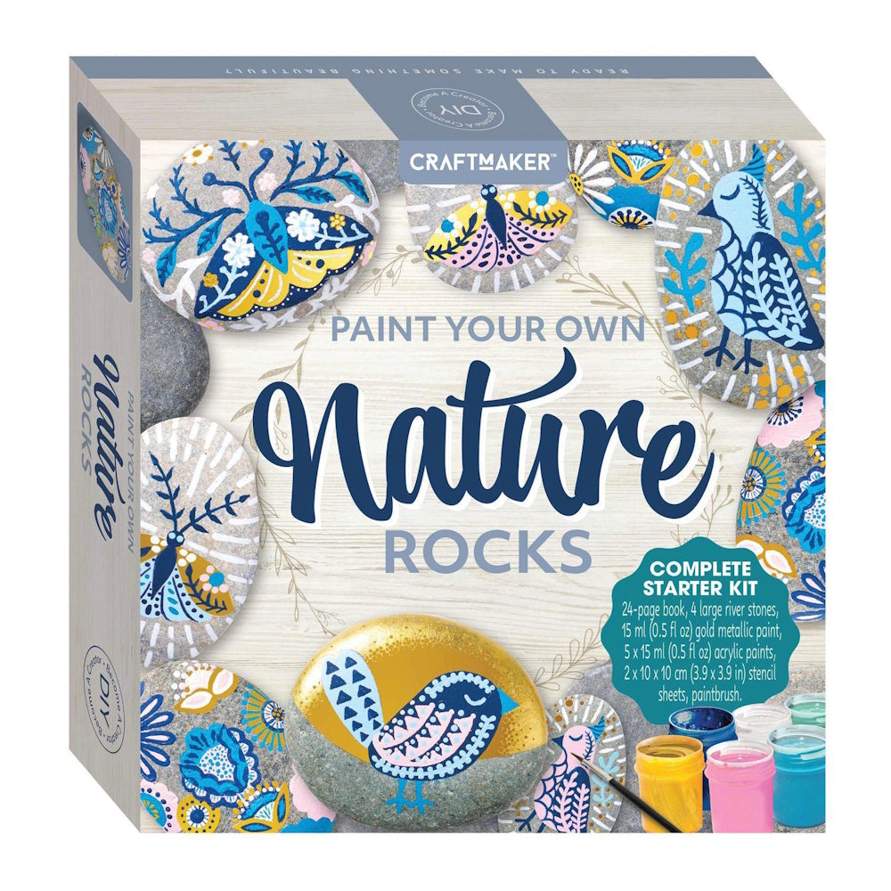 Craft Maker Paint Your Own Nature Rocks Kit