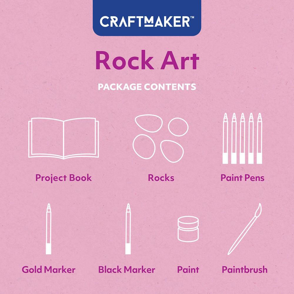 Craft Maker Paint Pen Rock Art Kit