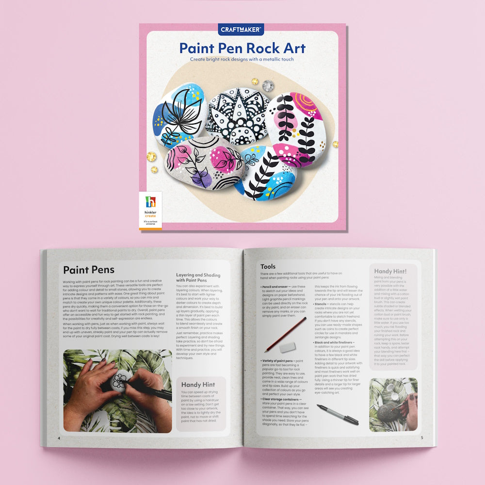 Craft Maker Paint Pen Rock Art Kit