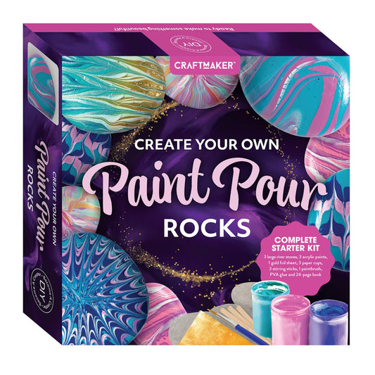 Craft Maker Create Your Own Paint Pour Rocks Kit