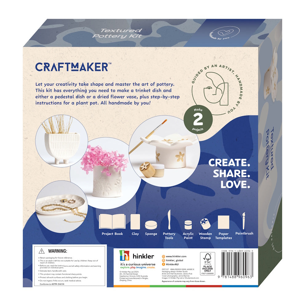 Craft Maker Textured Pottery Kit