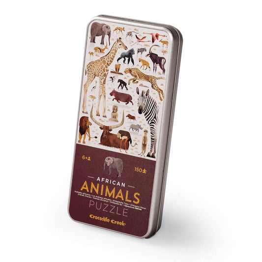 Crocodile Creek 150 Piece Puzzle Tin - African Animals
