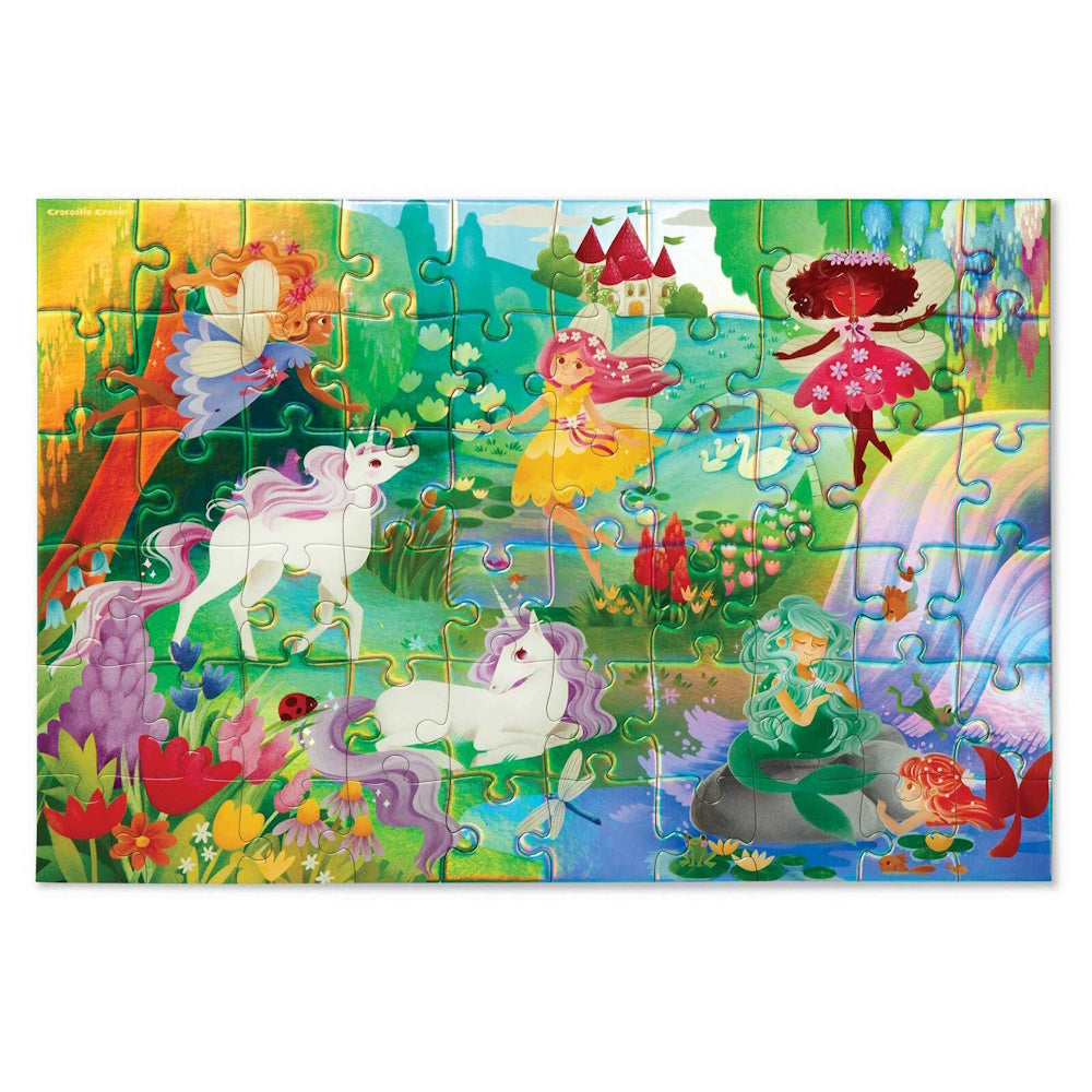 Crocodile Creek 60 Piece Foil Puzzle - Magical Unicorn
