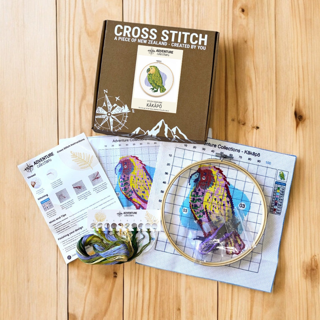 Adventure Collections Cross Stitch Kit - Kakapo