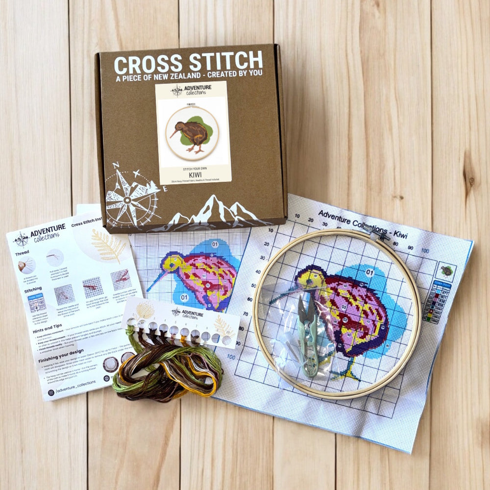 Adventure Collections Cross Stitch Kit - Kiwi