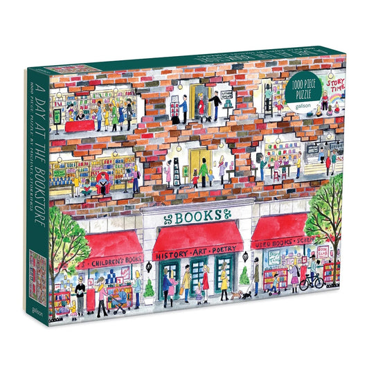 Galison 1000 Piece Puzzle - Michael Storrings A Day at the Bookstore