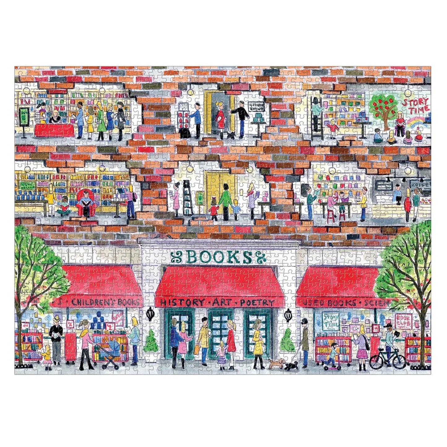 Galison 1000 Piece Puzzle - Michael Storrings A Day at the Bookstore