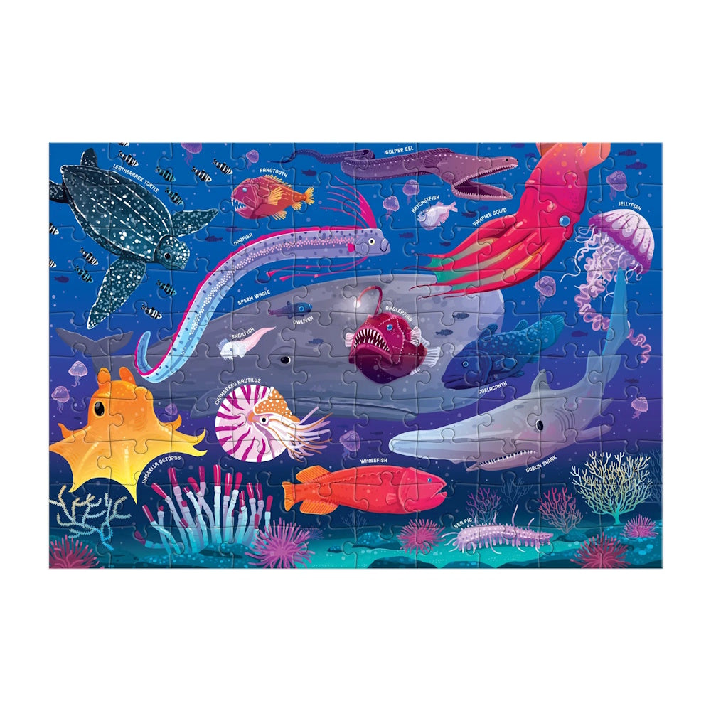 Mudpuppy Deep Sea Life 100 Piece Puzzle