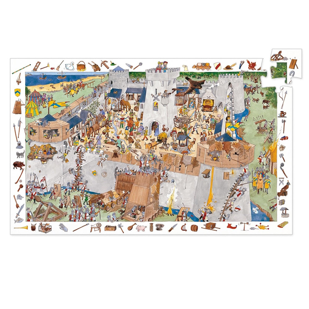 Djeco Fortified Castle 100 Piece Observation Puzzle