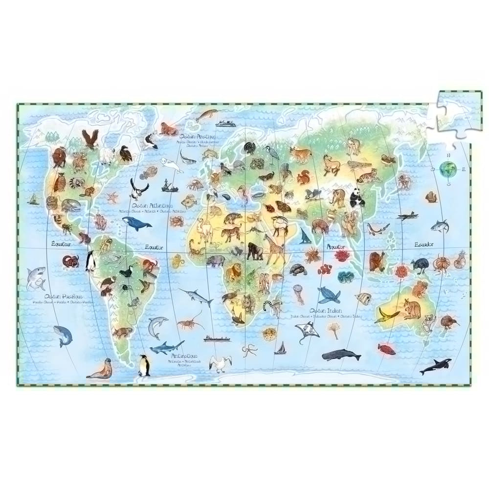Djeco World's Animals 100 Piece Observation Puzzle