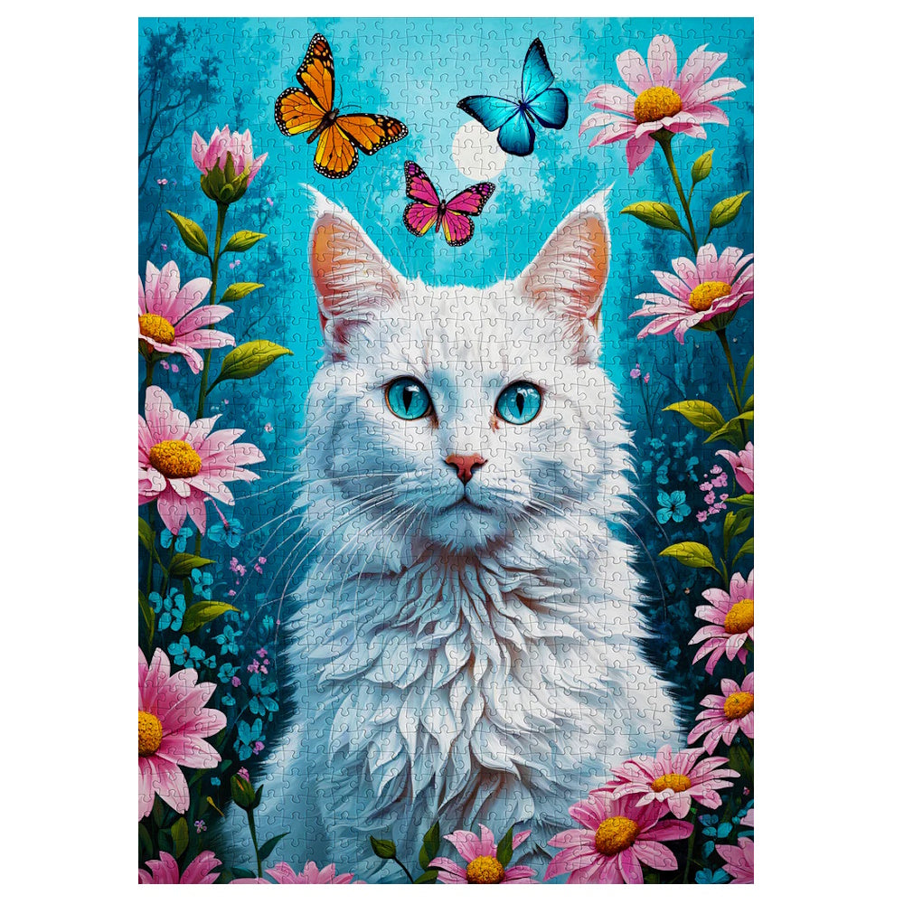Enjoy 1000 Piece Puzzle - White Cat