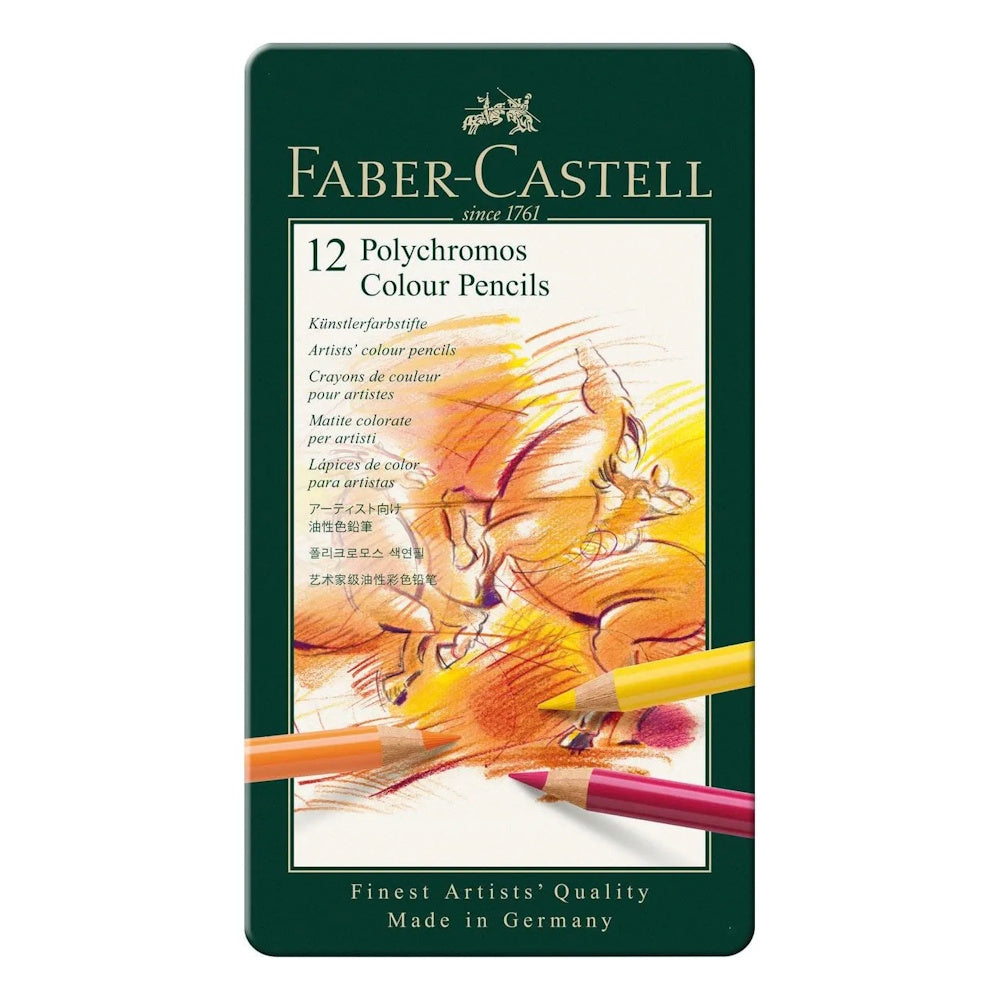 Faber-Castell Polychromos Colouring Pencils Tin of 12