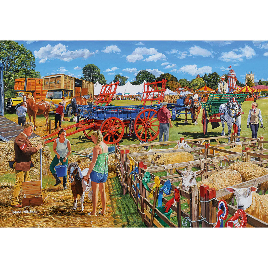 Gibsons 4 x 500 Piece Jigsaw Puzzles - Call the Vet (Damaged Box)