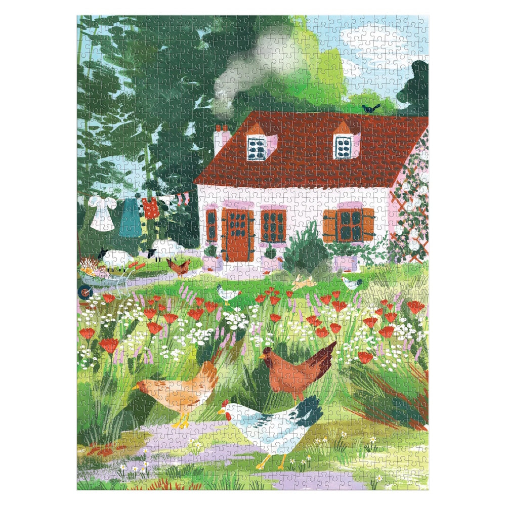 Galison 1000 Piece Puzzle - Cottage Wildflowers