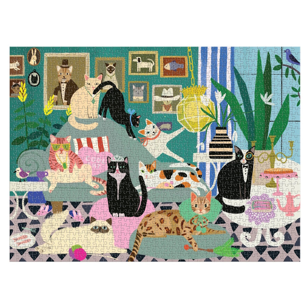 Galison 1000 Piece Puzzle - Glamour Cats