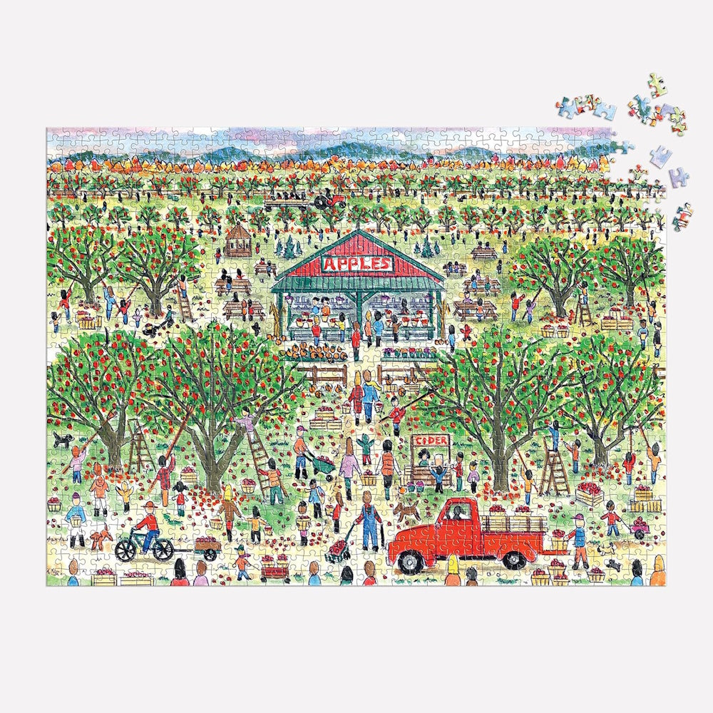 Galison 1000 Piece Puzzle - Michael Storrings Apple Pickin'