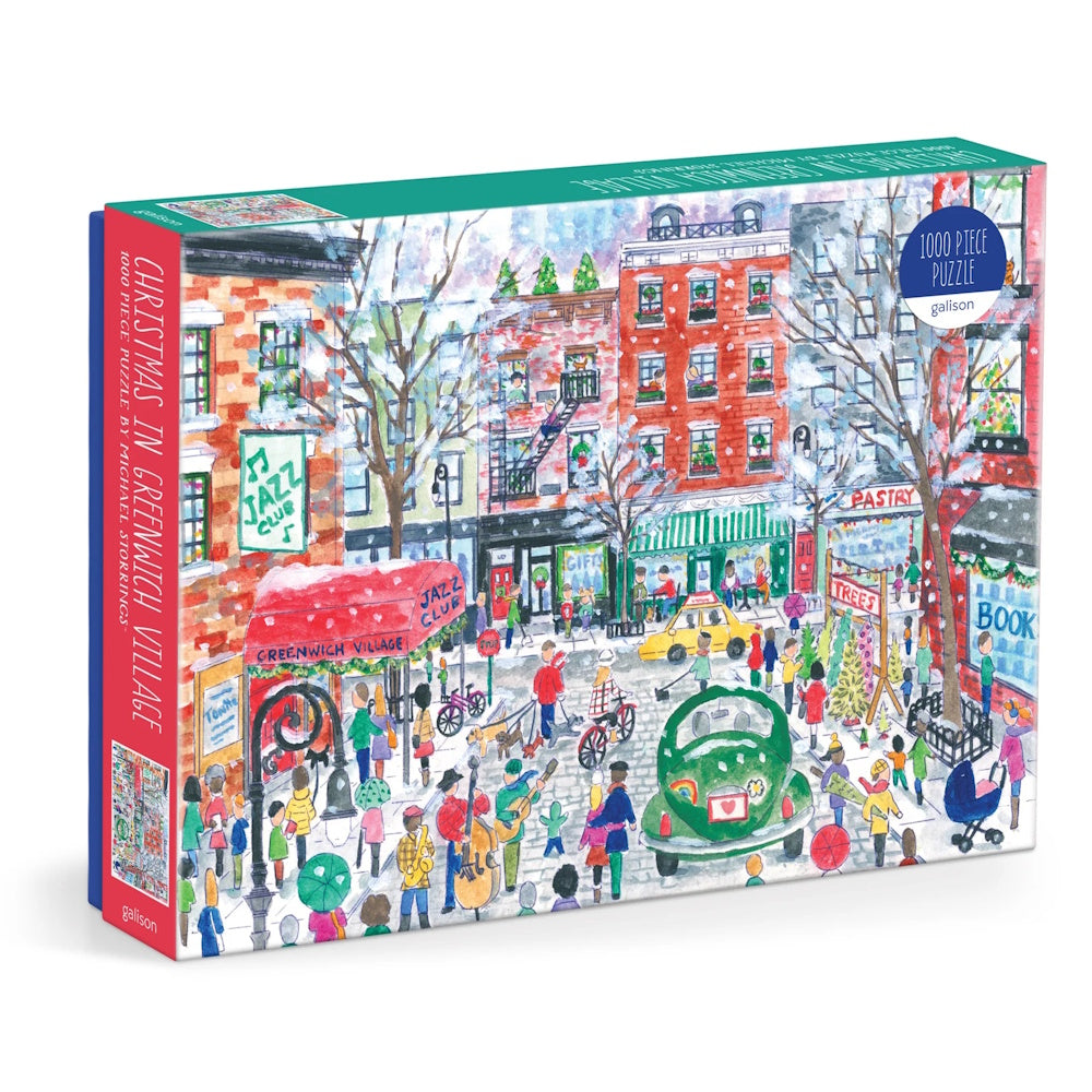 Galison 1000 Piece Puzzle - Michael Storrings Christmas in Greenwich Village