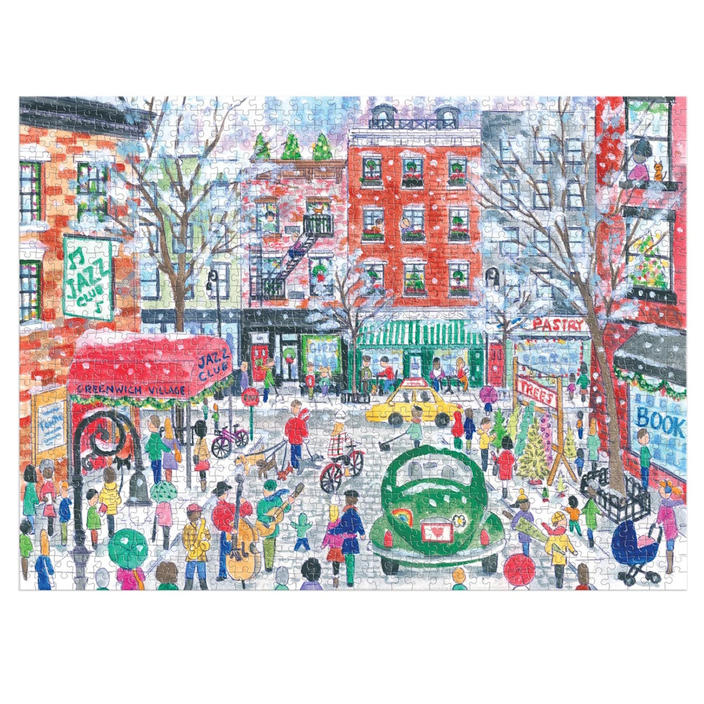 Galison 1000 Piece Puzzle - Michael Storrings Christmas in Greenwich Village
