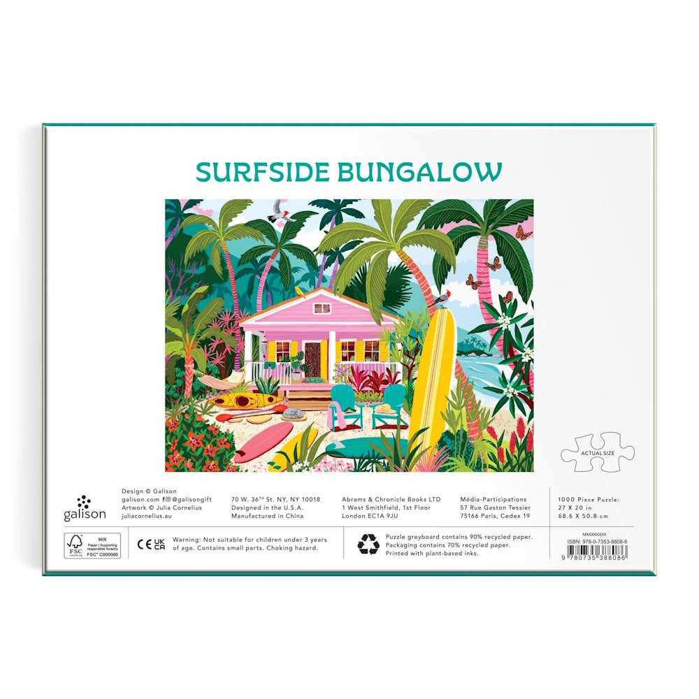 Galison 1000 Piece Puzzle - Surfside Bungalow