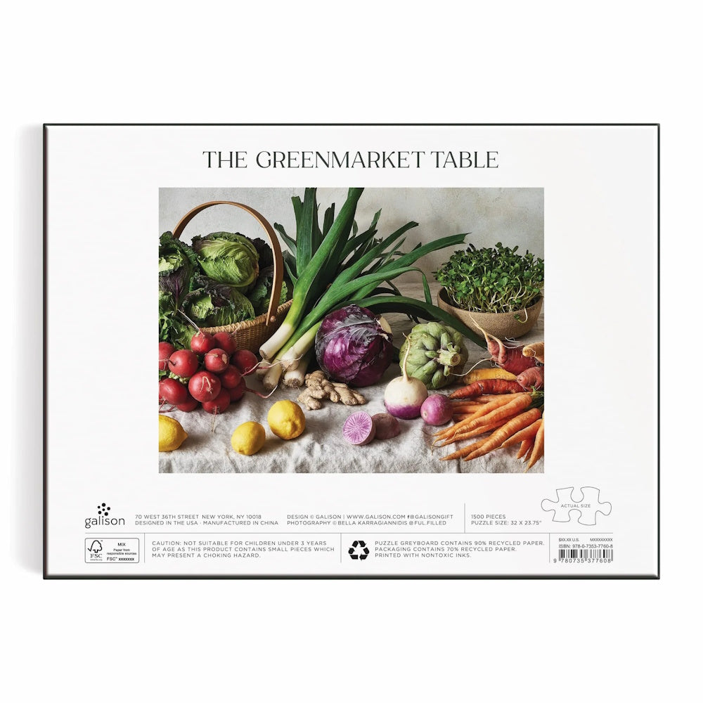 Galison 1500 Piece Puzzle - The Greenmarket Table