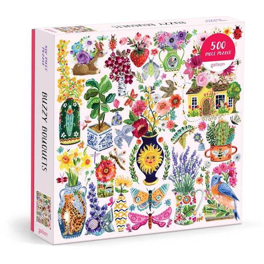 Galison 500 Piece Puzzle - Buzzy Bouquets