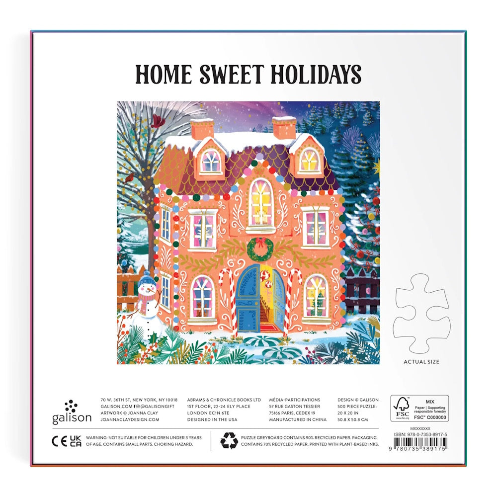 Galison 500 Piece Puzzle - Home Sweet Holidays