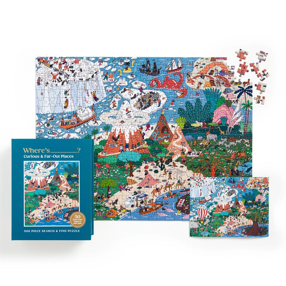 Where's ________? Curious & Far Out Places 500 Piece Search and Find Puzzle