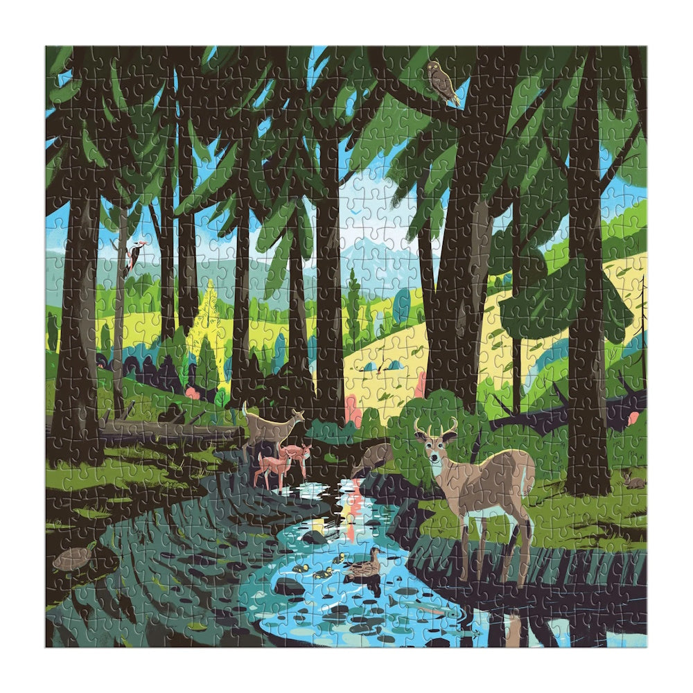 Galison 500 Piece Puzzle - Woodland Pass