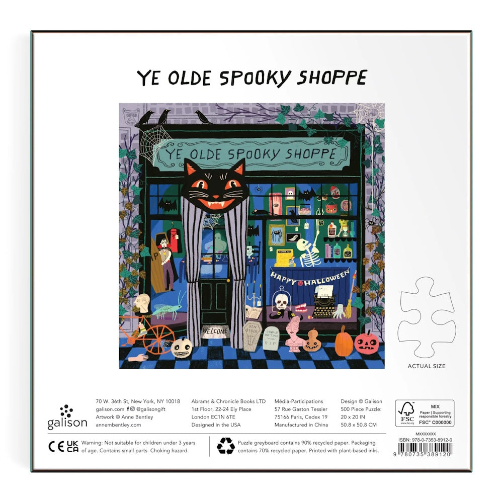 Galison 500 Piece Puzzle - Ye Olde Spooky Shoppe
