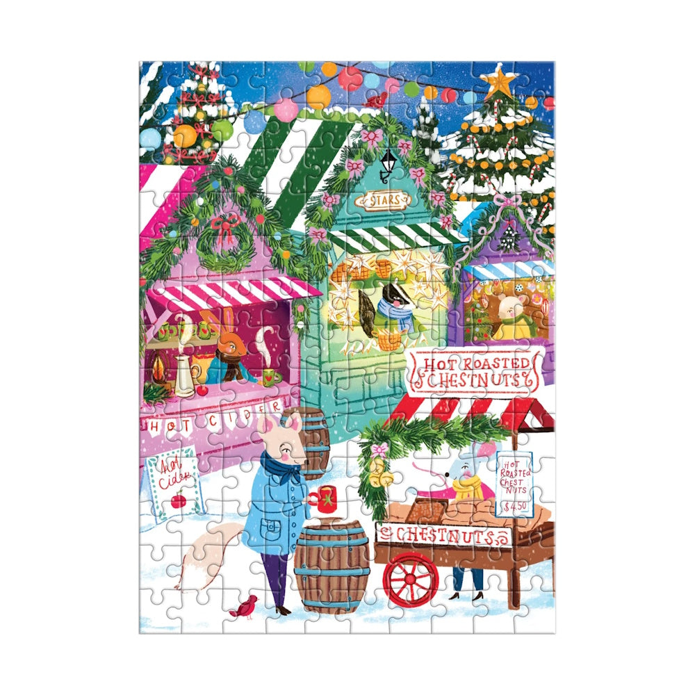 Galison Holiday Market 130 Piece Puzzle Ornament