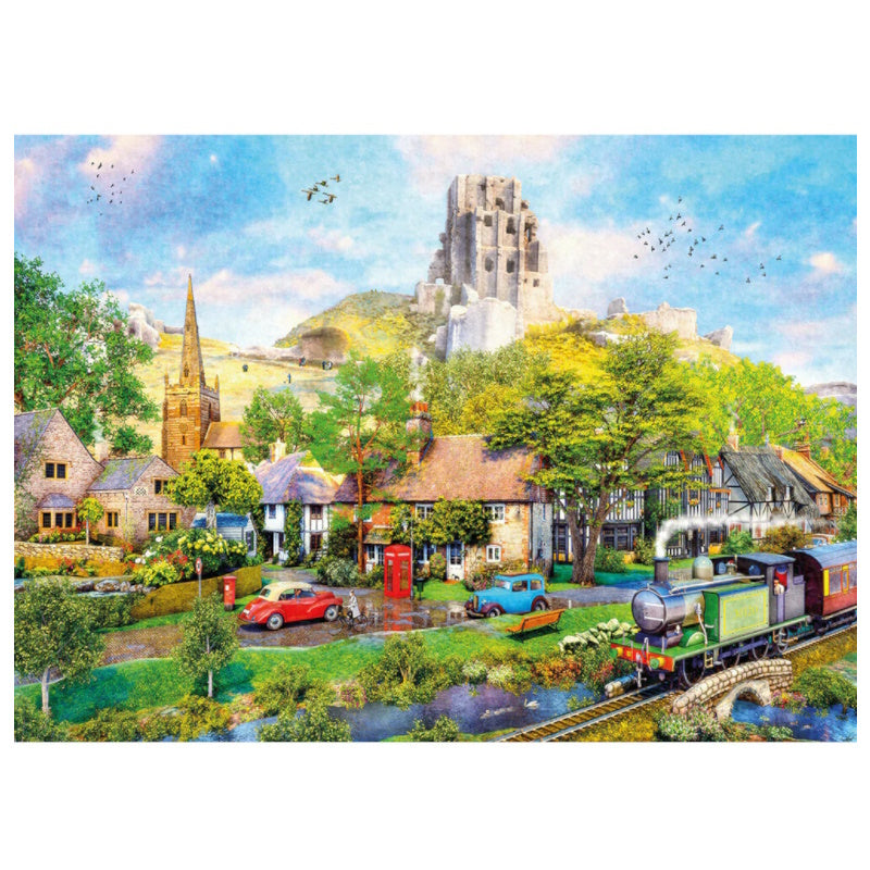 Gibsons 1000 Piece Jigsaw Puzzle - Below Corfe Castle