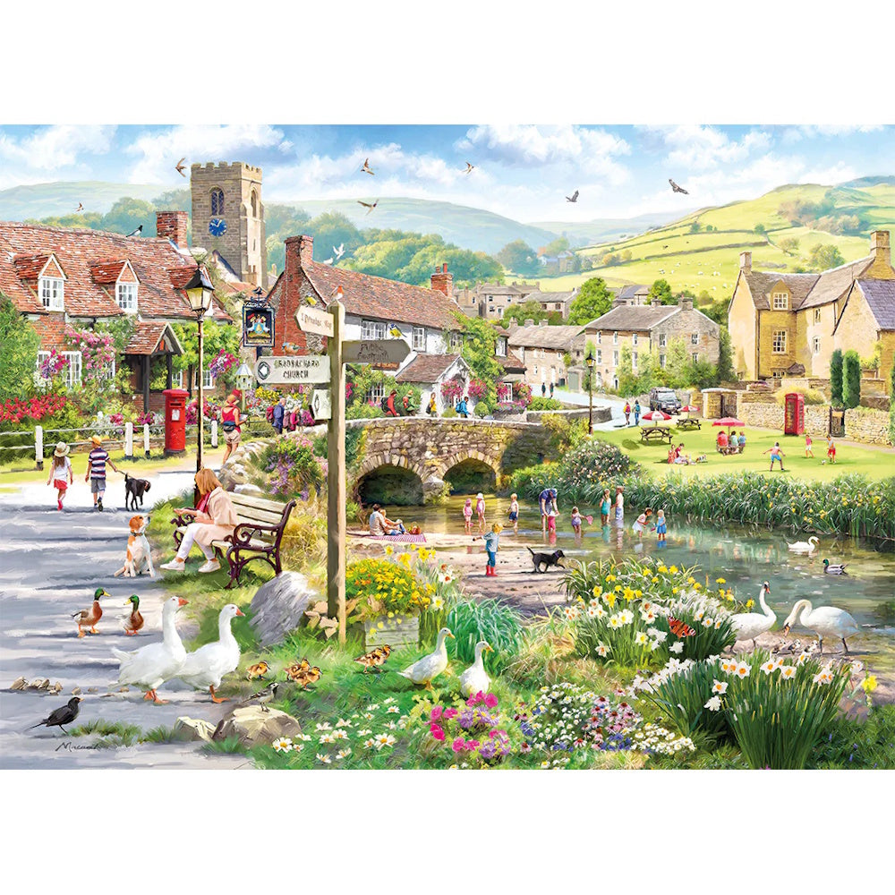 Gibsons 1000 Piece Jigsaw Puzzle - Puddle Ducks & Paddling