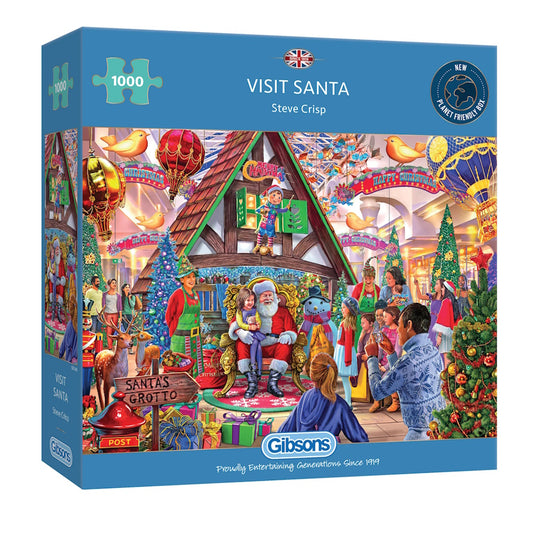 Gibsons 1000 Piece Jigsaw Puzzle - Visit Santa