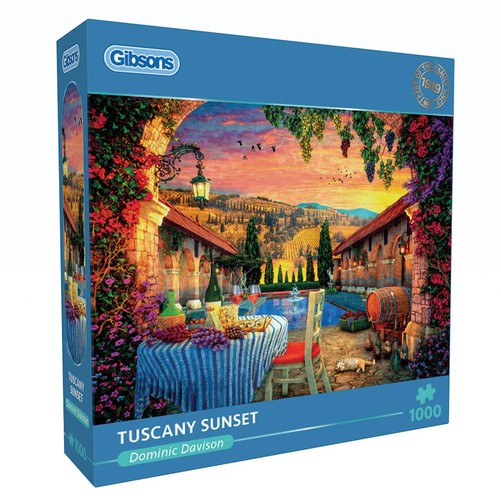 Gibsons 1000 Piece Jigsaw Puzzle - Tuscany Sunset