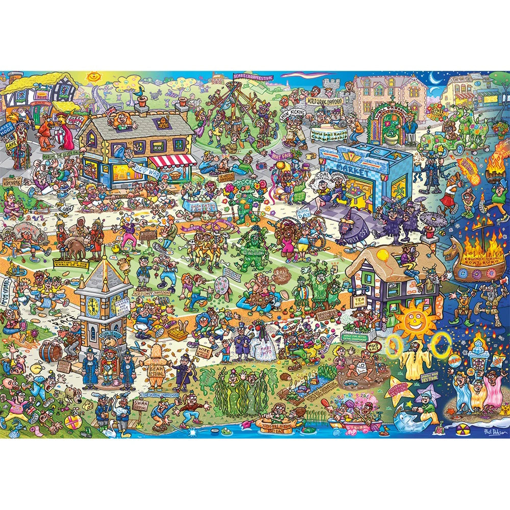 Gibsons 1000 Piece Jokesaws Puzzle: Barmy Britain