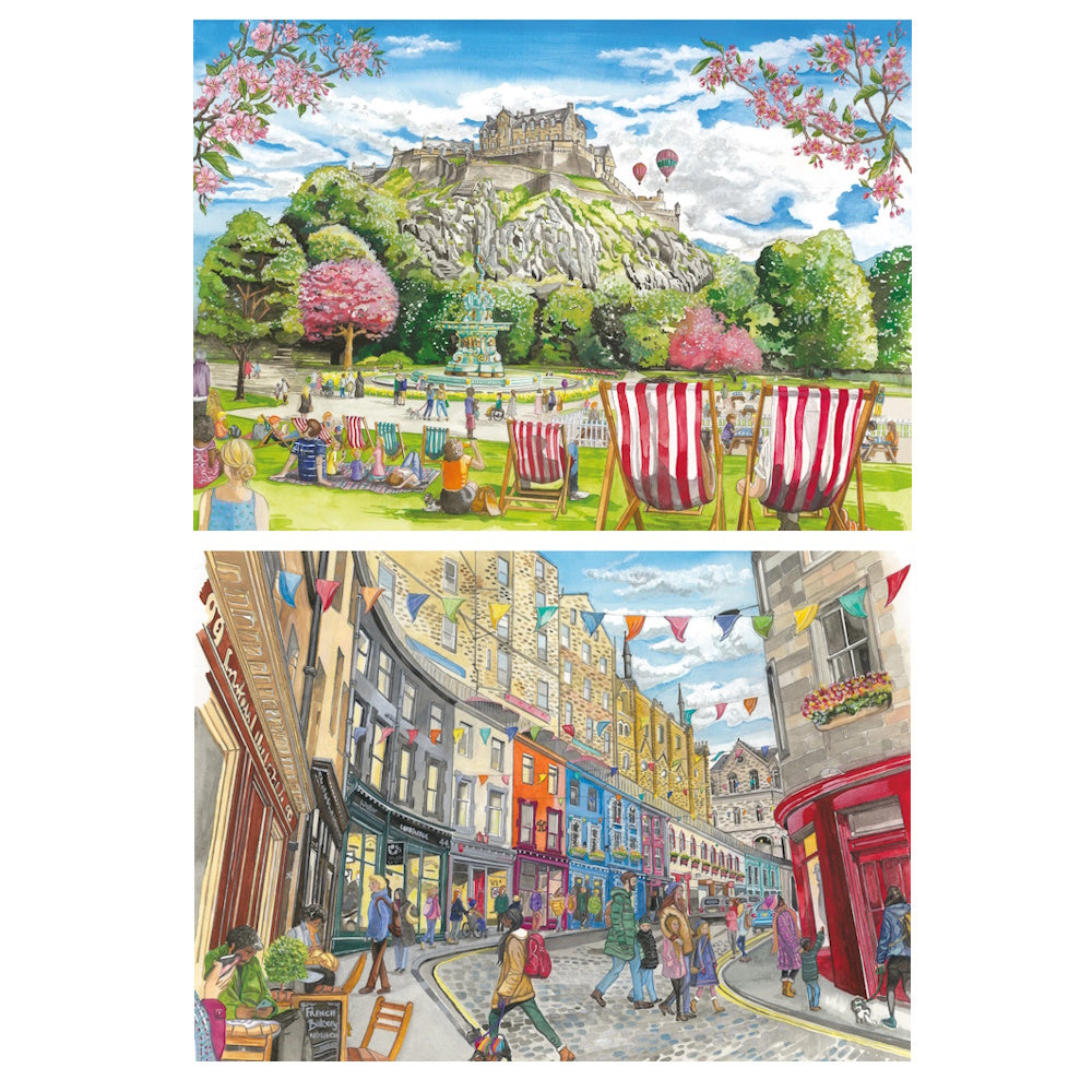 Gibsons 2 x 500 Piece Jigsaw Puzzles - Edinburgh