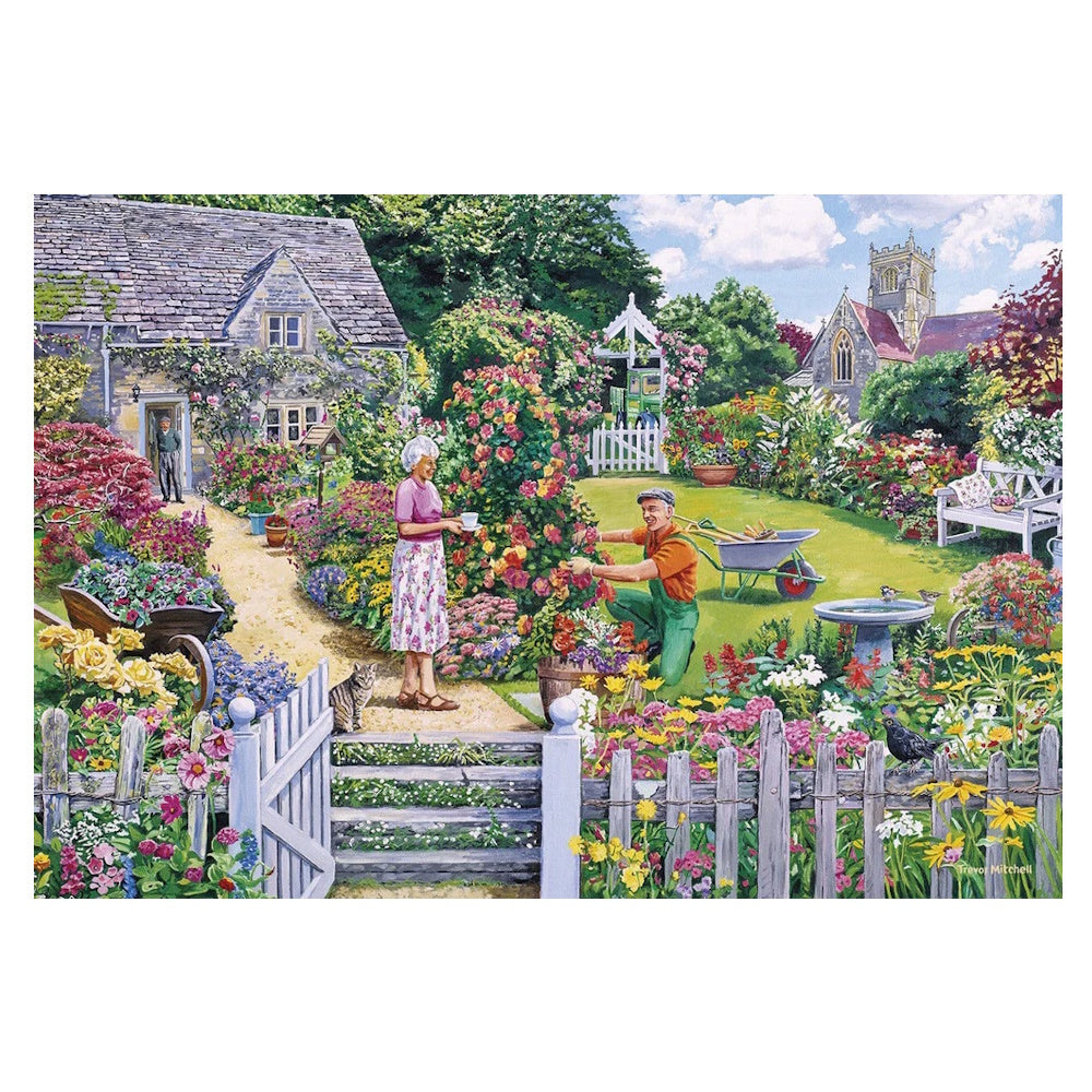 Gibsons 4 x 500 Piece Jigsaw Puzzles - The Gardener's Round