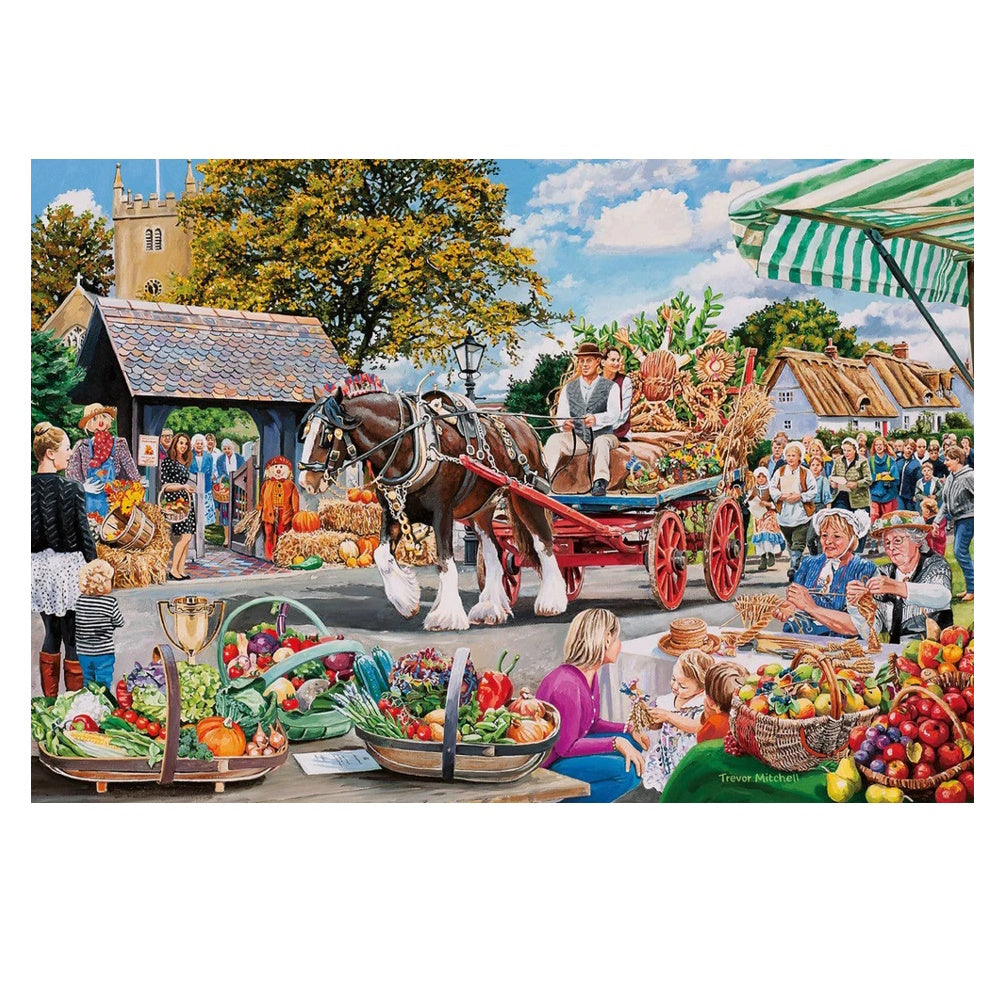Gibsons 4 x 500 Piece Jigsaw Puzzles - Village Celebrations