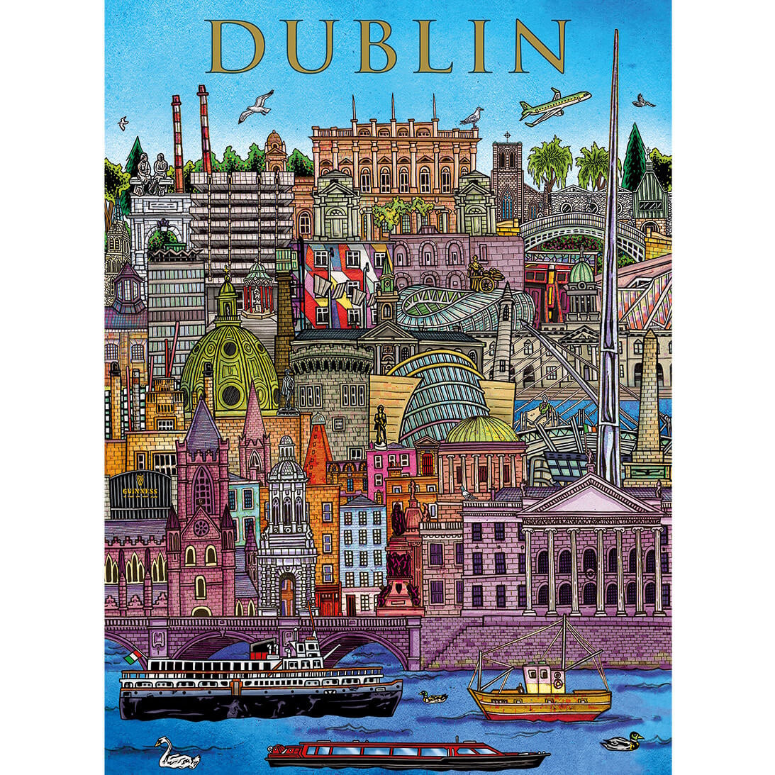 Gibsons 500 Piece Jigsaw Puzzle - Dublin Cityscape