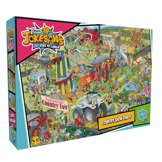 Gibsons 1000 Piece Jokesaws Puzzle: Country Snow Chaos