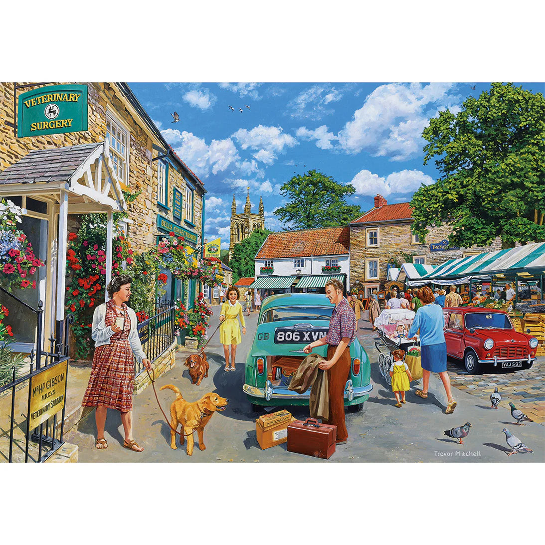 Gibsons 4 x 500 Piece Jigsaw Puzzles - Call the Vet (Damaged Box)