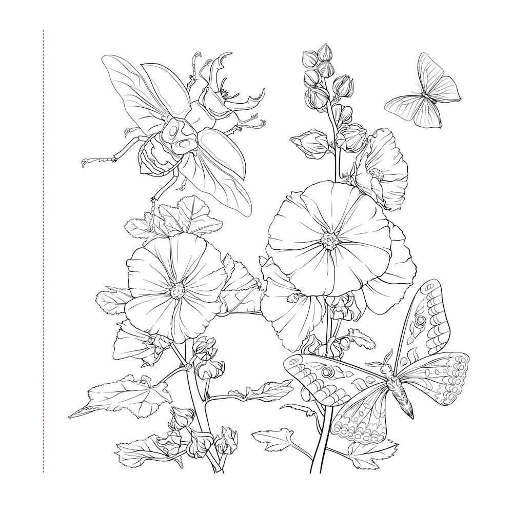 Goth Garden Artist's Colouring Book