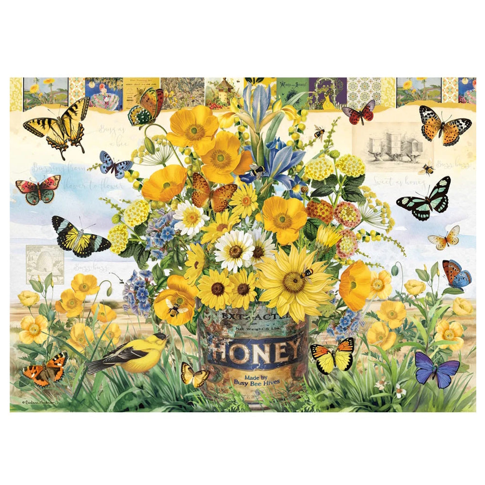 Holdson Blossom Bliss 1000 Piece Puzzle - Honey Bee Floral