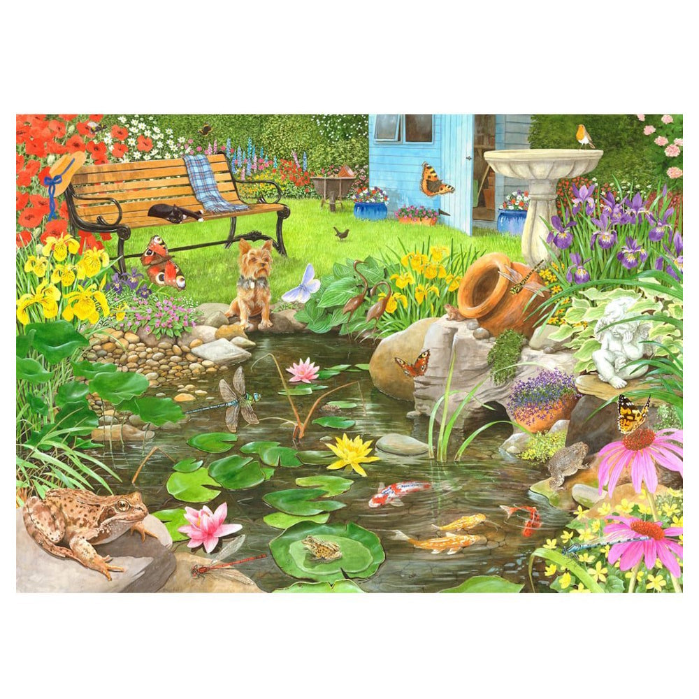 Holdson Garden Visitors 1000 Piece Puzzle - Frogs in the Pond